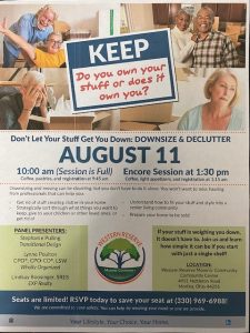 Downsize and Declutter Presentation at Western Reserve Masonic Community @ Western Reserve Masonic Community